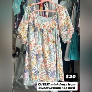 Sweet Lemon Mini Floral Dress (MEDIUM)